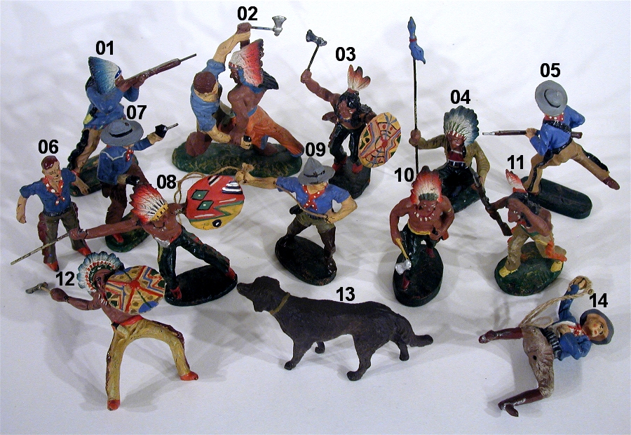 toy cowboys and indian figures